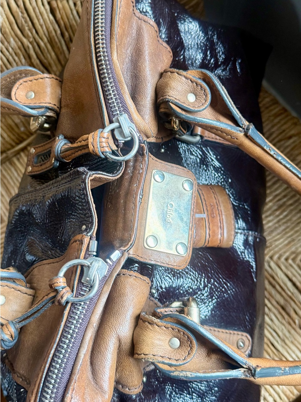 Chloe Brown and Tan Leather Hobo Bag - Picture 10 of 12